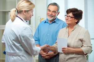 s to advocate for them. Find top questions here. Image alt text: A couple who knows the right questions to ask a senior’s doctor smiles and shake hands with a physician.